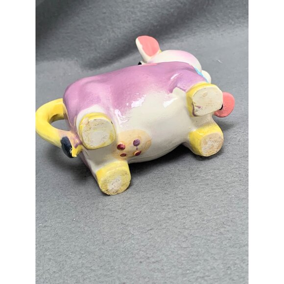 Vintage Cow Creamer Porcelain Figurine Kitchen Decor Pastel Colors - Picture 5 of 9